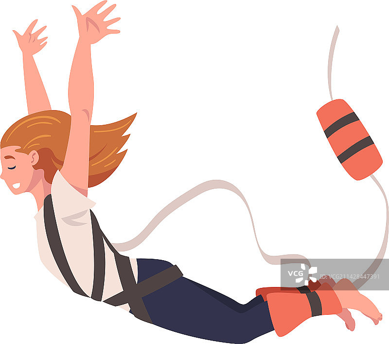 女子高空跳伞图片素材