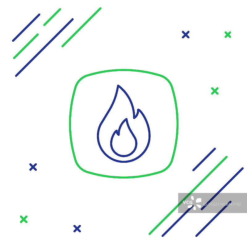 白色背景火焰线条图标图片素材