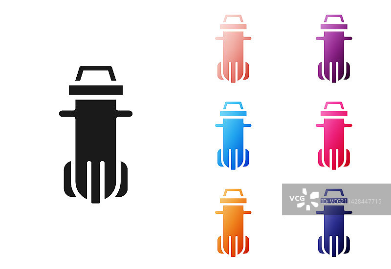 白色背景上的黑色滤水器图标图片素材