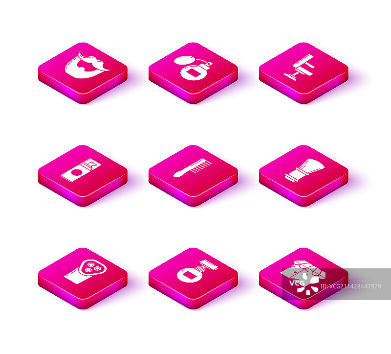 电动理发器或剃须刀及剃须膏图片素材