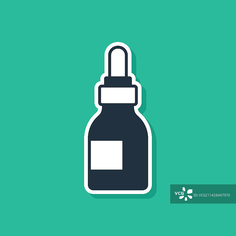 蓝色胡须护理油瓶图标图片素材