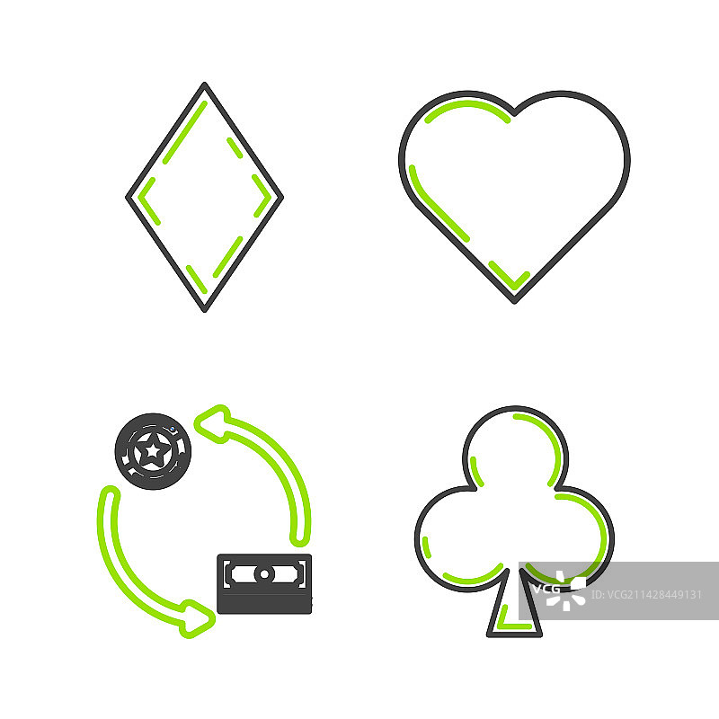 梅花扑克牌赌场图片素材