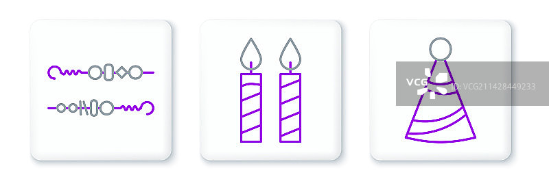 派对帽烤肉串套装图片素材