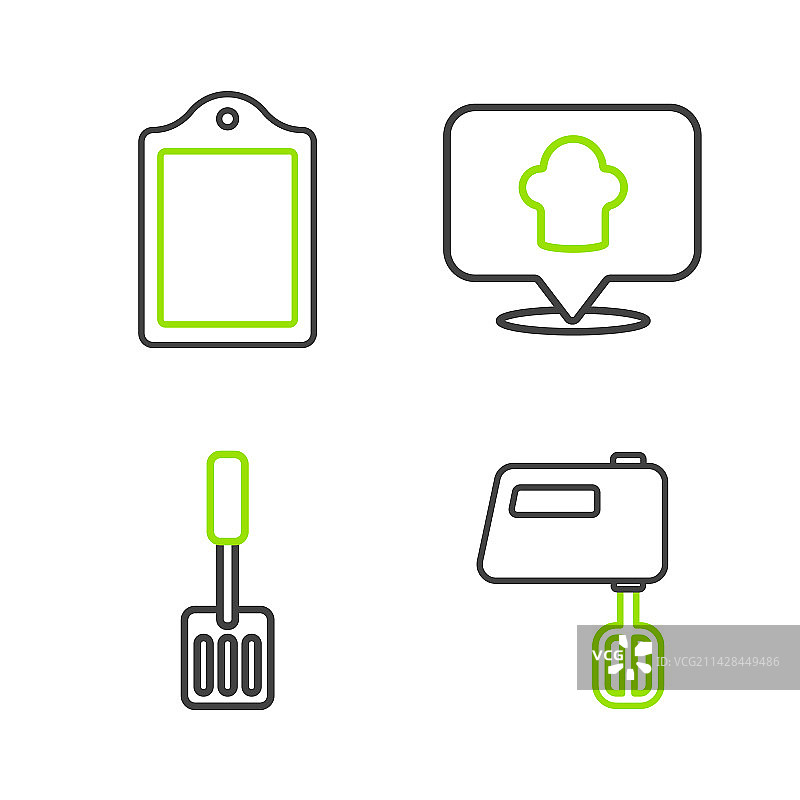 线性电动搅拌器抹刀厨师帽图片素材