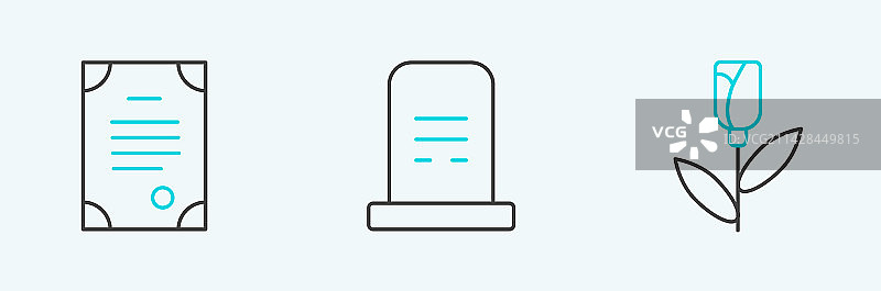 玫瑰死亡证明和坟墓图片素材