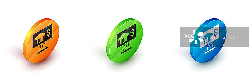 2.5D在线房地产房屋浏览器图标图片素材