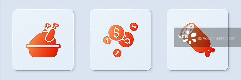 美元硬币与烤火鸡图片素材