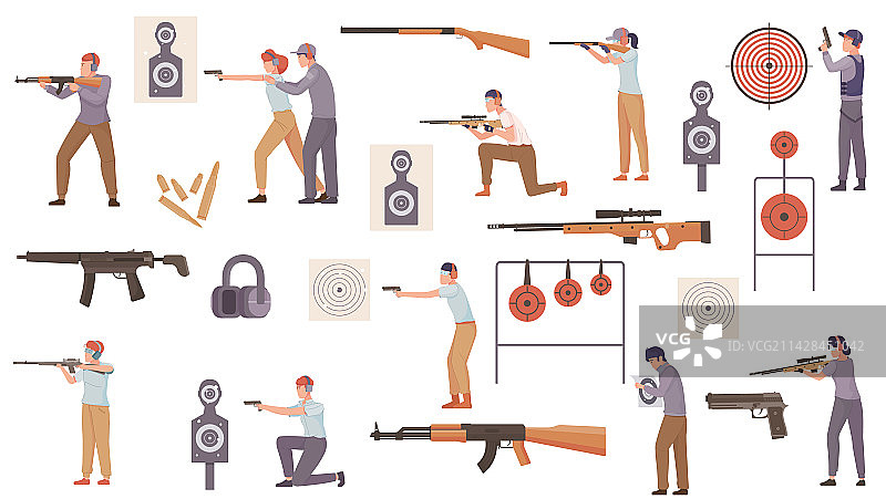 射击场图标集图片素材