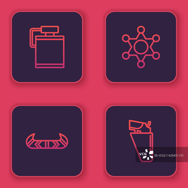 水壶皮划艇或独木舟组合图片素材