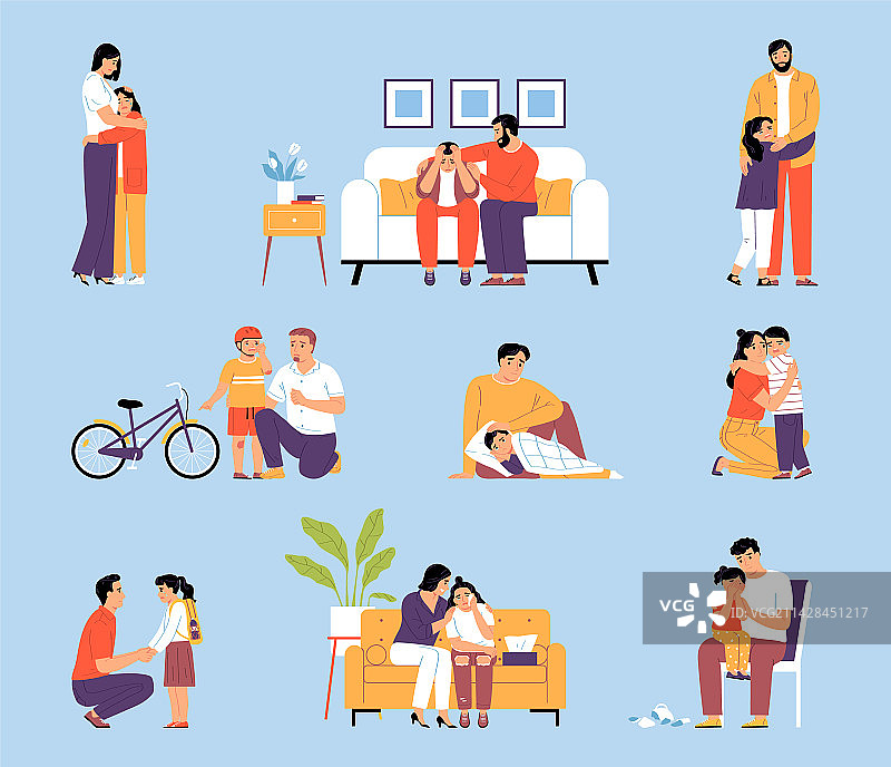 父母子女抚养费设定图片素材