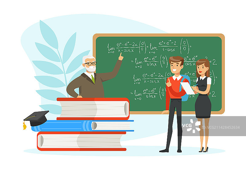 大学教育场景与教授图片素材