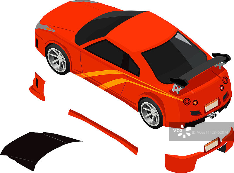 改装车零件组合图片素材