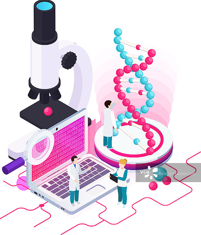 纳米技术DNA等距结构图片素材