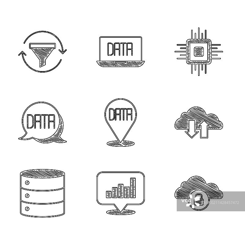数据分析饼图信息图云集图片素材