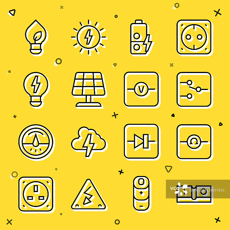 成套电器：电灯开关、欧姆表开关图片素材