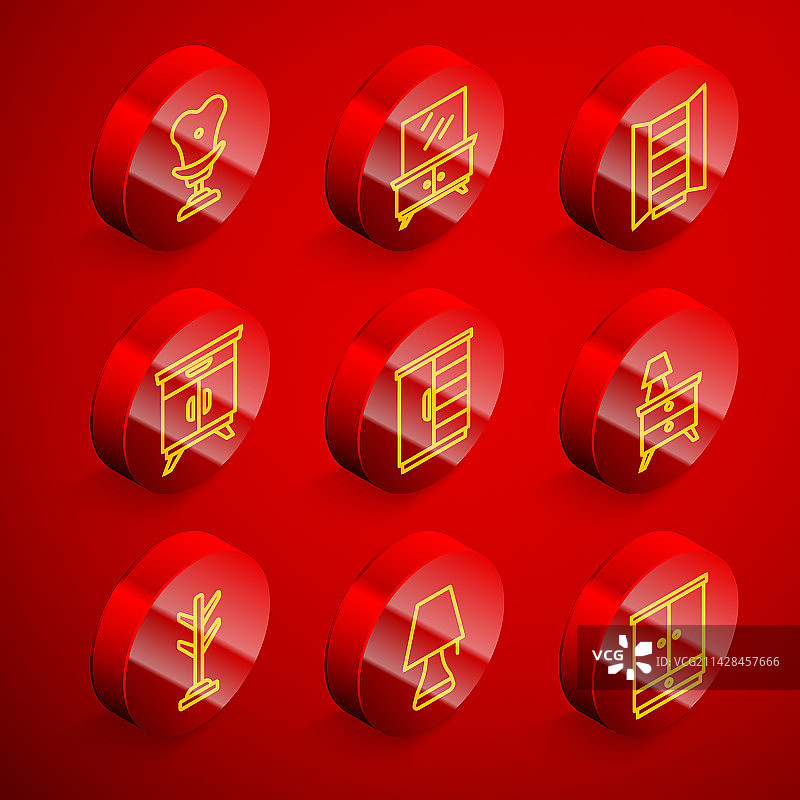 扶手椅、梳妆台与衣柜图片素材