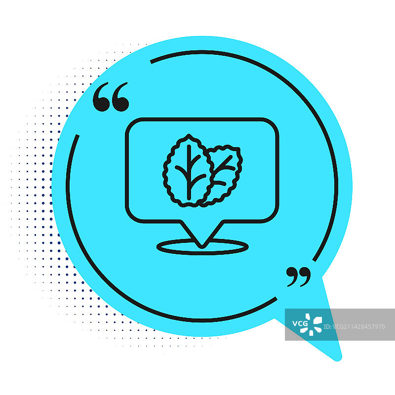 白色背景上的黑色线条烟叶图标图片素材