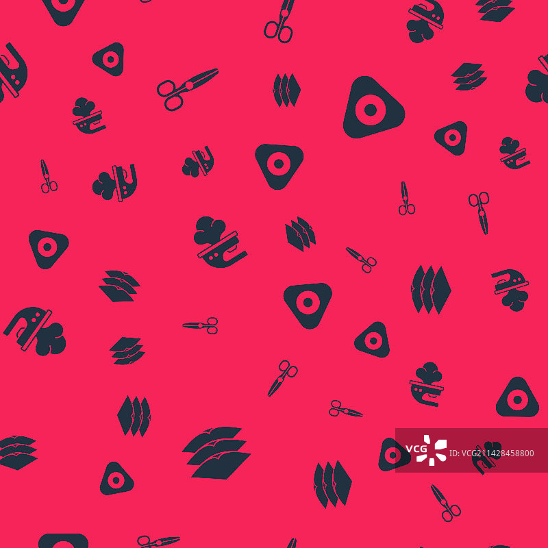 多层服装、纺织品、剪刀和电图片素材