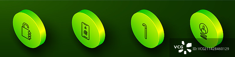 2.5D密码锁手机矢量素材图片素材