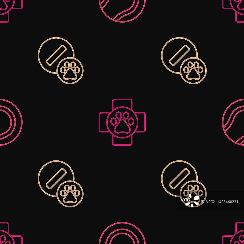 线条网球狗药丸和兽医图片素材