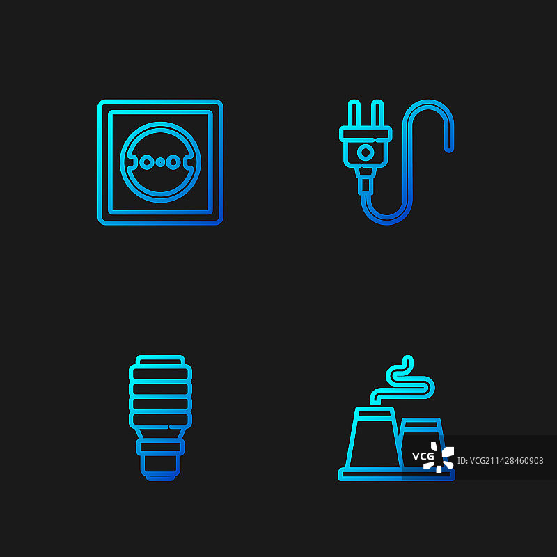 LED灯泡电线图片素材