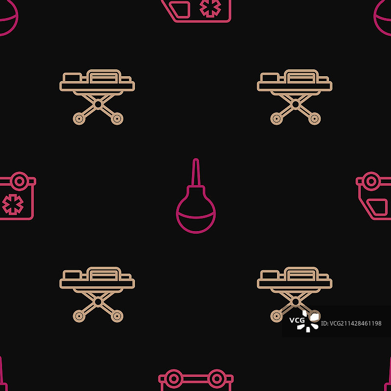 紧急车辆担架灌肠套装图片素材