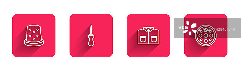 缝纫顶针和锥子图片素材