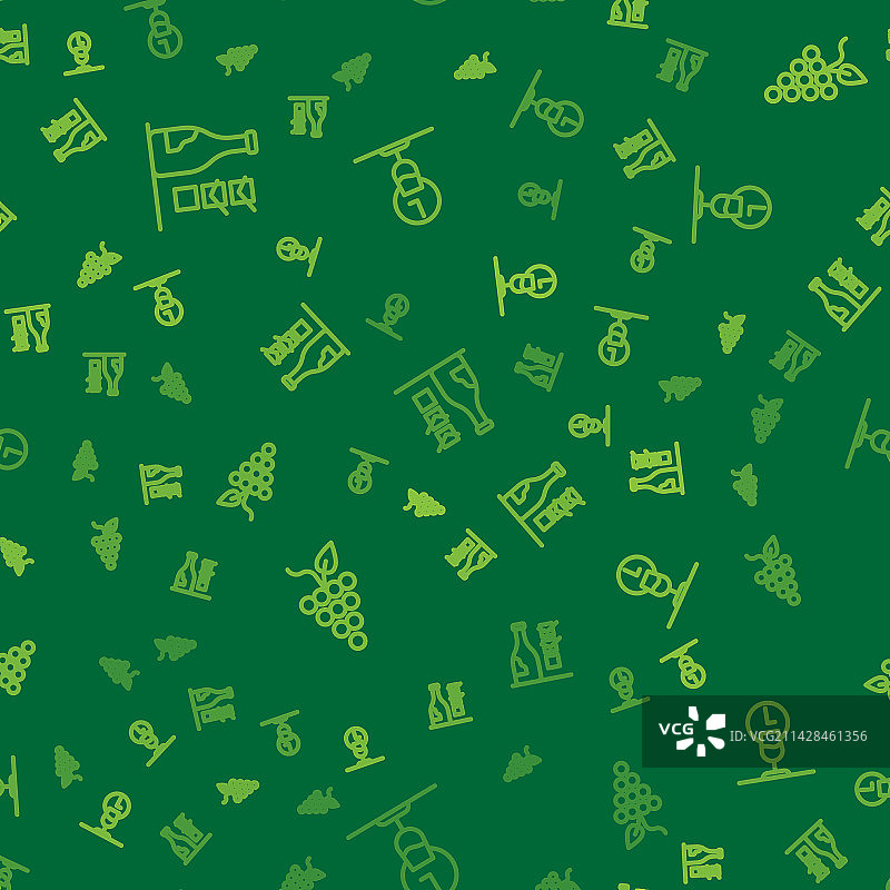 葡萄酒、葡萄串和酒瓶系列图片素材