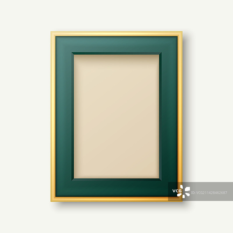 3D绿色金色装饰图片素材