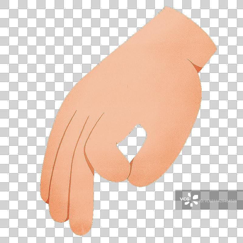 手绘汉语手指字母P图片素材