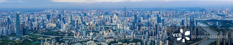 航拍武汉长江两岸全景图片素材