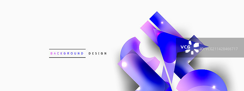 动态构图，闪亮几何形状图片素材