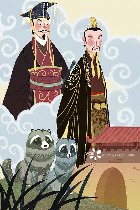 23一丘之貉古代成语故事系列儿童插画昏君图片素材