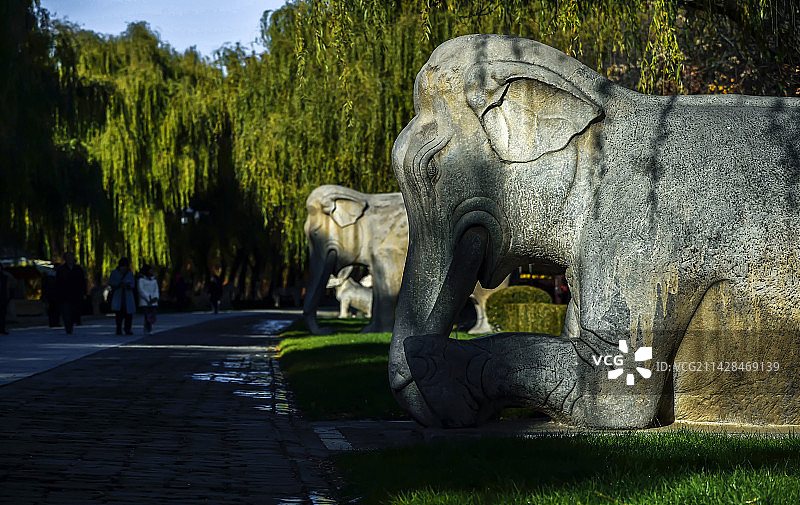 北京明十三陵神道石像生图片素材