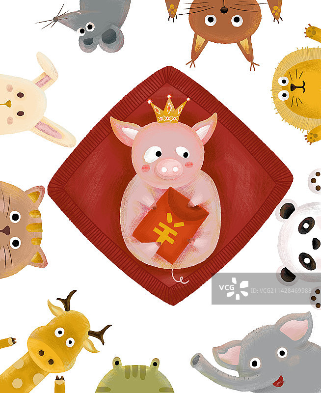 小猪过年图片素材