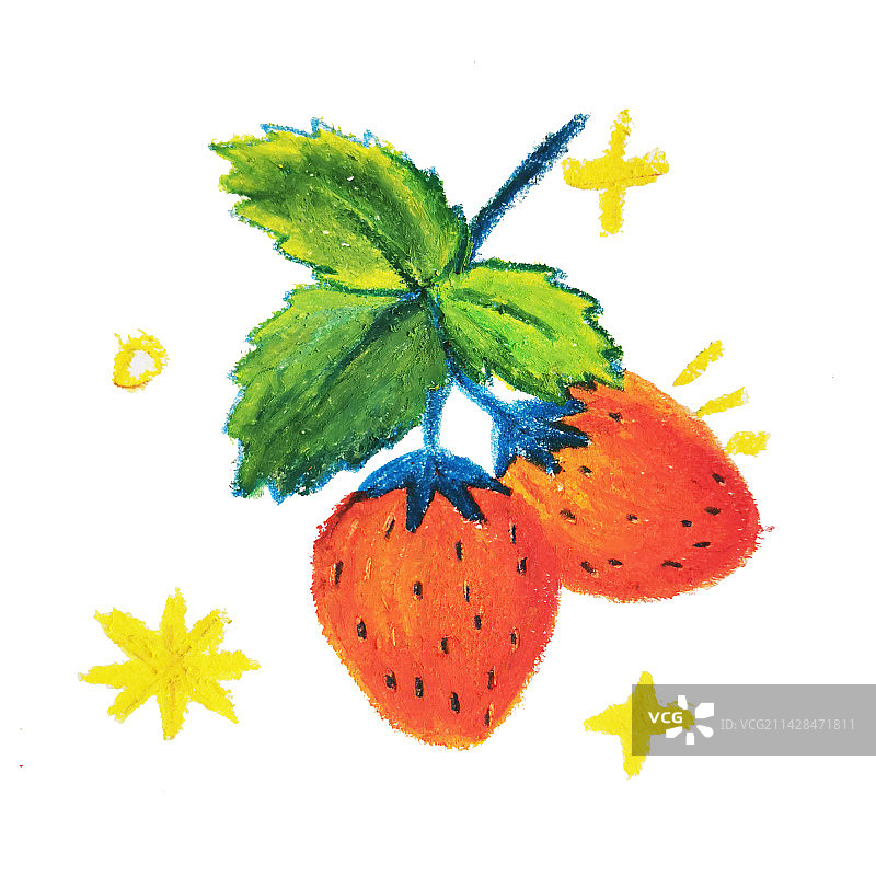 油画棒草莓图片素材