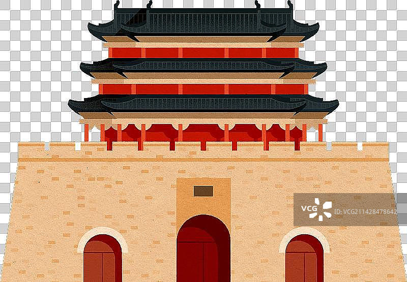 大同-永泰门-中国古代城墙城楼系列图片素材