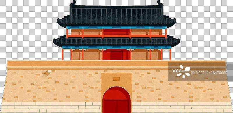 宣化-拱极门-中国古代城墙城楼系列图片素材
