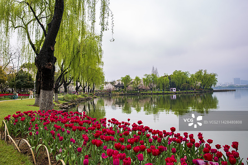 绍兴柯桥瓜渚湖畔图片素材