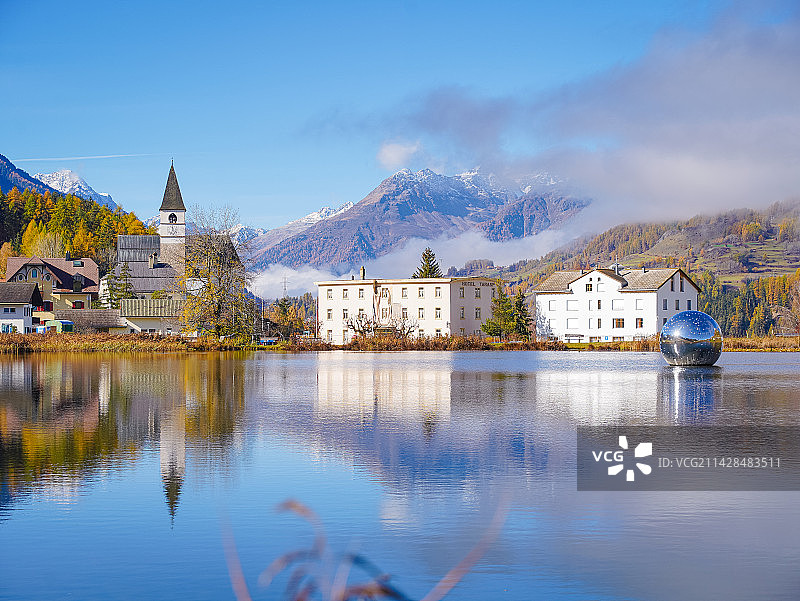 瑞士秋日 | 施库尔-塔拉斯普小镇风光图片素材