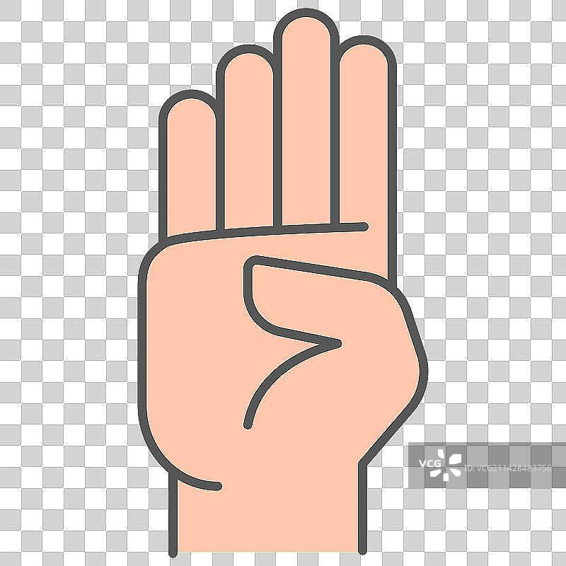 手势汉语手指字母图B图片素材