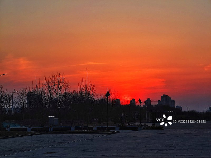 日落时的壮观天空景色图片素材