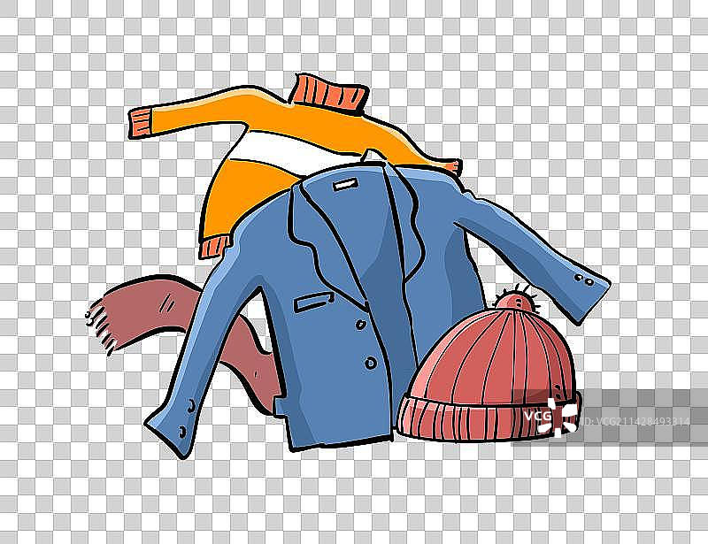 帽子、外套、毛衣、围巾图片素材