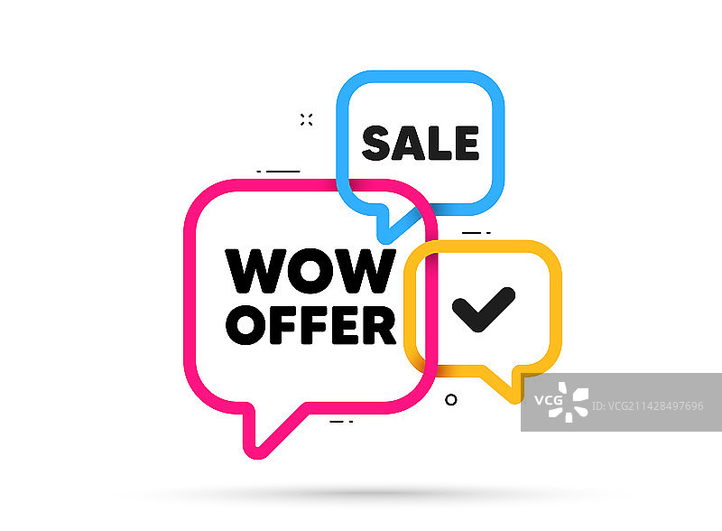 Wow促销标签优惠价格标志图片素材