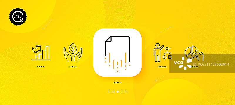 饼图恢复文件和公平贸易简约设计图片素材