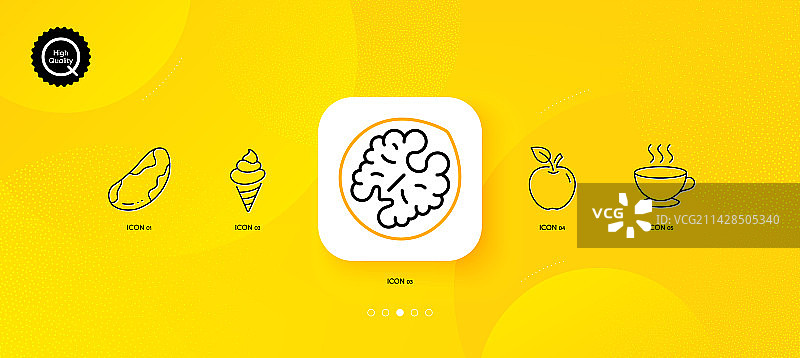 巴西坚果和核桃冰淇淋极简线条图片素材