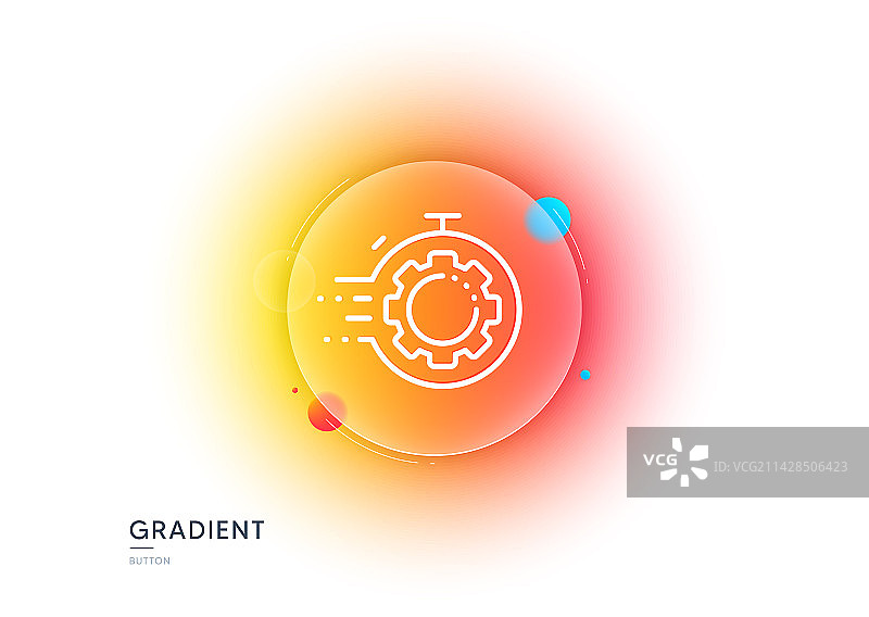 SEO定时器齿轮设置线性图标图片素材