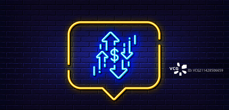美元汇率折线图标货币兑换标志图片素材