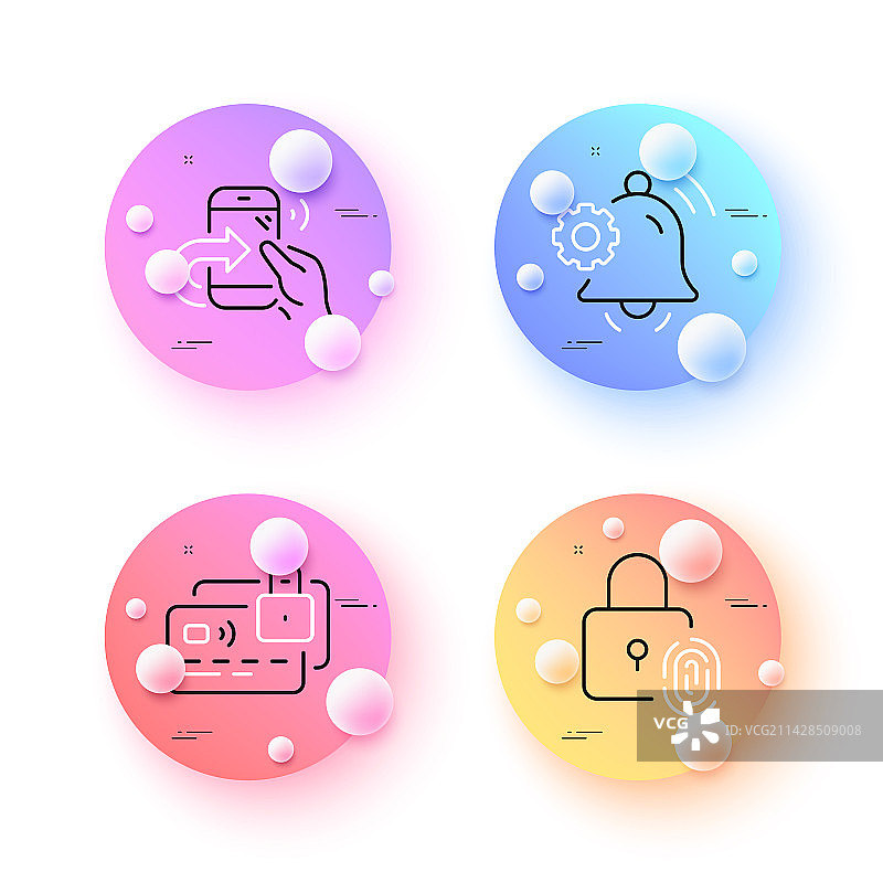 指纹锁通知铃声和共享呼叫图片素材