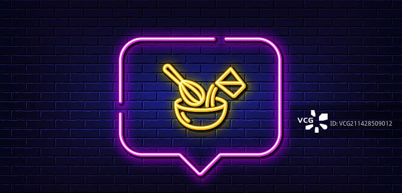 烹饪搅拌器餐具线条图标，食物混合标志图片素材